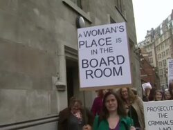 Feminists March in London News Clip