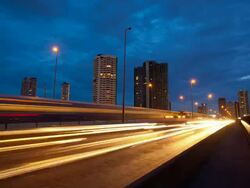 Night traffic lights Stock Footage