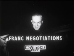 ECONOMICS ARE STILL THE NEWS - FRANC NEGOTIATIONS News Clip