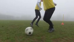 HD: Children Have Soccer Agility Training. Stock Footage