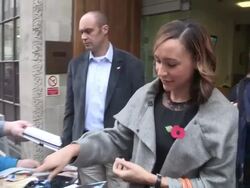 Jessica Ennis leaving BBC Radio Two Stock Footage