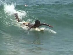 CLEAN: From war to waves: Liberia's first surfer News Clip