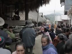 A traditional funeral in Laos Stock Footage