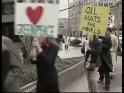 Rival groups hold protests outside the American Petroleum Institute News Clip