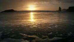 Beach at Sunset, Oregon Coast Stock Footage