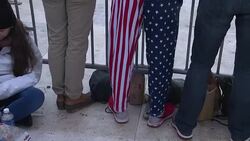 CLEAN : Thousands flock to National Mall to watch inauguration News Clip