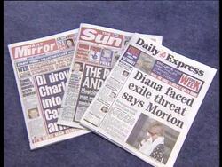 Uk - Royals Involved In Further Controversy, Uk - New Royal Revelations, Uk - New Book On Princess Diana Published, Uk - Princess Diana Leaving Royal Humane Society Awards News Clip