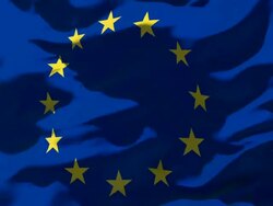 Loopable European Union Flag Stock Footage