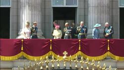 RAF flypast to mark the 75th anniversary of the Battle of Britain. News Clip