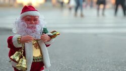 Santa Claus toy Stock Footage