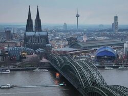 Cologne Skyline Stock Footage