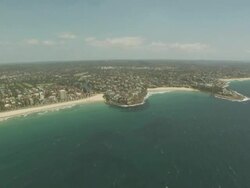 Queenscliff from the air, Sydney, NSW, Australia Stock Footage