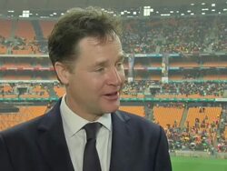Nick Clegg Interview At Mandela Memorial News Clip