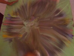 MS ZI Monks ceremoniously destroying  mandala  AUDIO / Kathmandu, Central Region, Nepal  Stock Footage