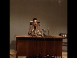 SYND 08/11/1970 WASFI TAL SPEAKS AT A TELEVISED PRESS CONFERENCE News Clip