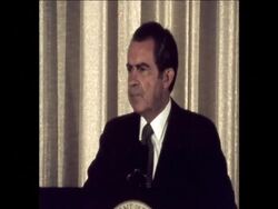 SYND 10-6-74 NIXON SPEAKING AT LUNCHEON IN WASHINGTON News Clip