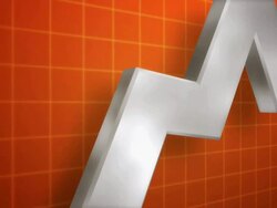 Line Graph Growing Orange Stock Footage