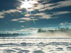 HD DOLLY: Idyllic Winter Countryside Stock Footage