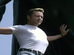 Michael Flatley posing for photos in Hyde Park News Clip