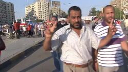Protesters Carry Coffins from Rabaa Camp in Cairo News Clip