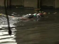 Police Divers Searching Canal News Clip
