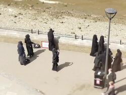 Young Saudi women on holiday Stock Footage