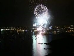 Firework Teams Compete Againist Each Other At The British Firework Championships Stock Footage
