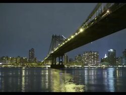 Brooklyn Bridge Night Stock Footage