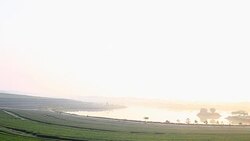 Beautiful landscape at sunset Stock Footage