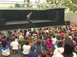 PERFORMANCE at the Jonas Brothers Surprise 25 Teachers with $25,000 in School Supplies on Behalf of OfficeMax's 'A Day Made Better' Cause! at Los Angeles CA. (Footage by WireImage Video/GettyImages) Stock Footage