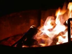 Logs on fire 4 Stock Footage