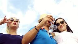 SLOW-MO: Friends dancing Stock Footage