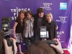 Carolina Andrus, Bobby Coleman, Josh Flitter, Christian Martyn at the Premiere Of 'Snowmen' - 9th Annual Tribeca Film Fest at New York NY. (Footage by WireImage Video/GettyImages) Stock Footage