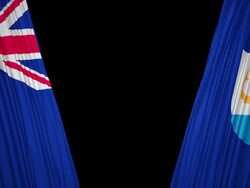 Anguilla Flag curtain cloth Stock Footage