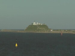 Nobby's Head lighthouse, Newcastle, NSW, Australia Stock Footage