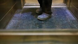 Glass elevator Stock Footage