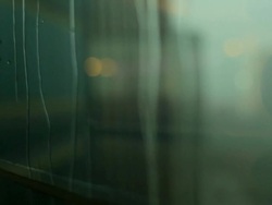 Rain at window Stock Footage