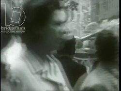 Czechoslovakia 1968 - Peaceful protests in Prague, and radio announcement regarding liberation Stock Footage