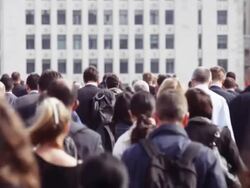 Commuters E    COM Stock Footage