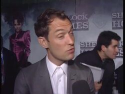 VOICED: Jude Law in the premiere of Sherlock Holmes Stock Footage