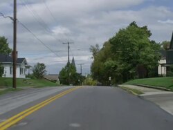 MS POV Shot of car driving through small town / Winchester, Kentucky, United States Stock Footage