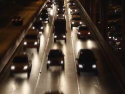 Traffic at night (Time lapse). 2 shots. Stock Footage
