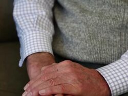 Comforting hand. Stock Footage