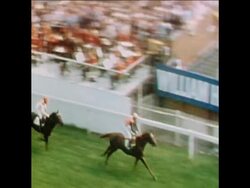 SYND 05/06/74 LAST TWO FURLONGS OF THE ENGLISH DERBY HORSE RACE Instructional Video