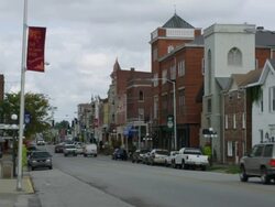 MS Shot of main street in small town / Winchester, Kentucky, United States Stock Footage