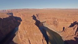Aerial Arizona Horseshoe Bend Grand Canyon Stock Footage
