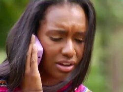 Ashley's Distressing Call CU Stock Footage