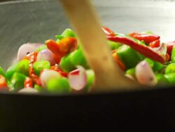 Spices cooking : HD Slow motion Stock Footage