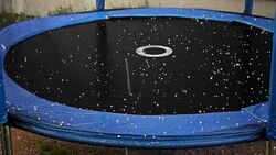 HD: Hailstones on A Trampoline Stock Footage