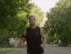 USA, Utah, Provo, Young man jogging Stock Footage